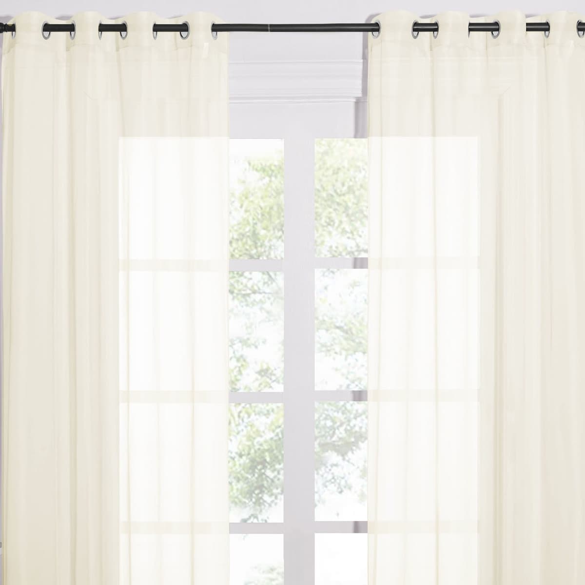 NICETOWN light-filtering sheer curtains diffusing daylight across a window
