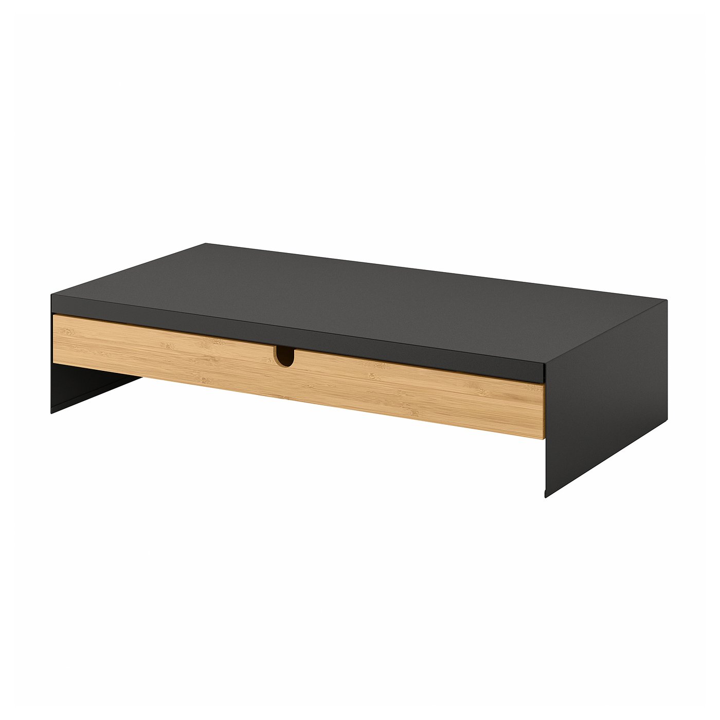 IKEA ELLOVEN monitor stand with drawer in an official product image.